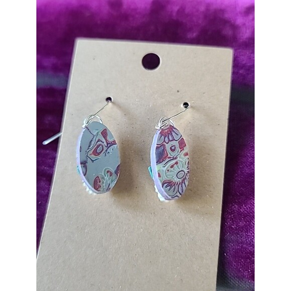 Polymer Clay Floral Dangling Earrings New - Picture 3 of 10